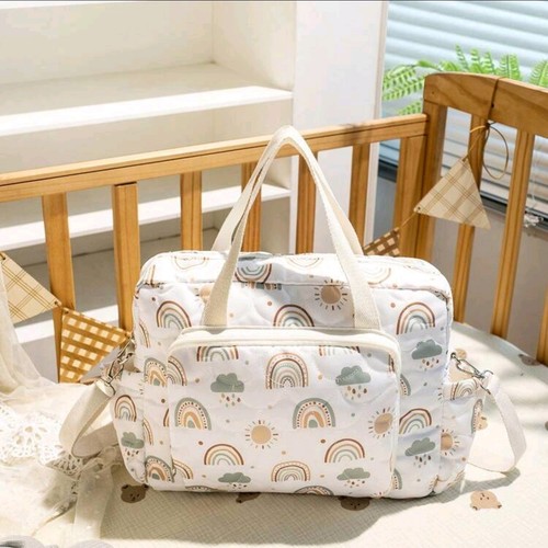 Rainbow print baby changing - print,