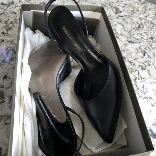 Black leather pied terre - black,
