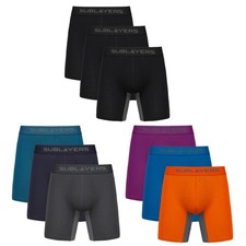 Mens Bamboo Boxers 3 Pack Soft Breathable Elasticated Waistband Anti-Chafe Panel