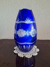 Blue Crystal Vase