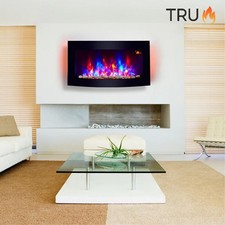 2025 TruFlame™ 89cm Wide Black Wall Mounted Electric Fire