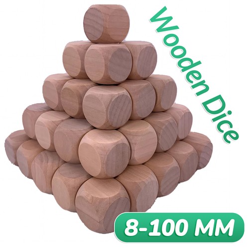 Wooden dice - wooden,