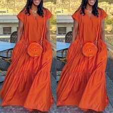 Plus Size Women V Neck Kaftan