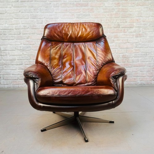 Vintage danish tan leather - vintage,