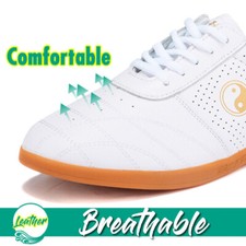 Leather Kung Fu Tai Chi Shoes Trainers Martial Arts Shoes Sport Sneakers EU35~46