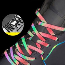 Reflective Shoe Laces Athletic Safety Sneakers Shoelaces Running Shoelace Casu ❥