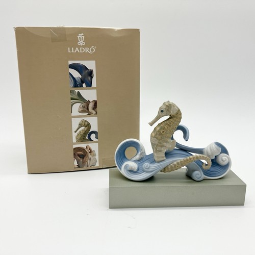 Lladro 8176 seahorse - lladro, figurine