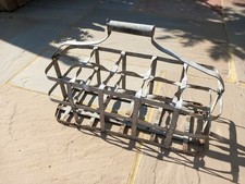 Vintage Galvanized Steel Milk Bottle Carrier For 10 Bottles.