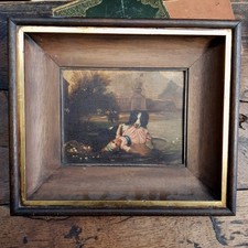 Rare Oil On Board Painting Of