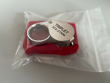30 x 21mm Triplet Glass Jeweller Loupe Eye Magnifying No Box, Silver Colour UK 