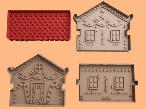 Gingerbread house template - gingerbread,