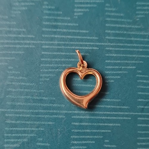 9ct gold heart charm - 9ct,