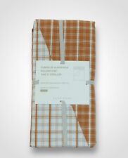Zara Home Pack of 2 Pillowcases Brown Check 100% Cotton Percale