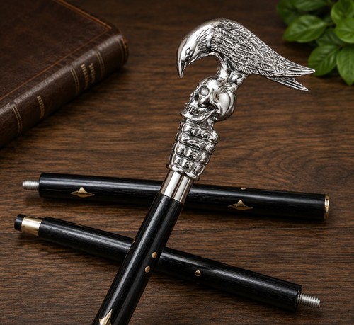 Victorian style raven skull - victorian,