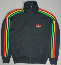 Adidas Jamaica Track Jacket Small Rasta Reggae Casual Retro Track Top Firebird