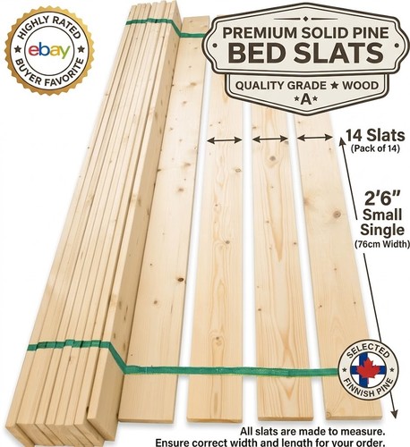 Premium solid pine bed - solid, slats