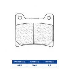 Sintered Rear Brake Pads For Yamaha 350 RD LC 1983-1984