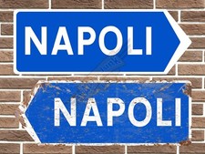 Napoli Metal Road Sign Wall