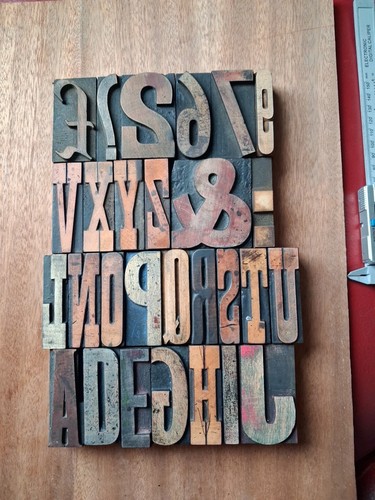 Vintage wooden letterpress - wooden,