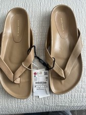 ZARA HOME Leather Flat Sandals
