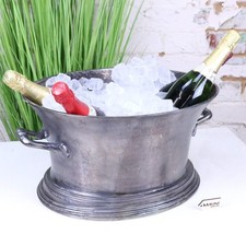 Moyar Champagne Bucket Large Ice Bath Gunmetal Silver Luxury Bar Wine Gift
