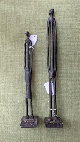 Pair vintage carved - carved, wooden