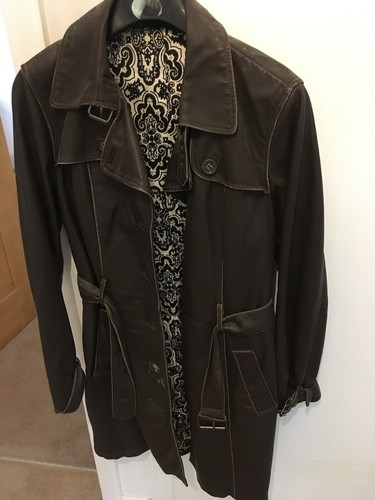 Vintage leather trench coat