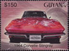 1964 CHEVROLET Chevy Corvette Stingray Classic Car Automobile Stamp 2003 Guyana