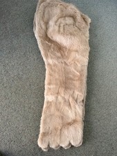 Antique Fur Stole Genuine 1930 1940 Cream Beige Scarf Wrap