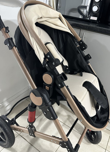 Beige black baby travel - beige/black,