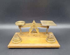 Brass Postal Scales & Weights “Warranted Accurate “ Desk Scales