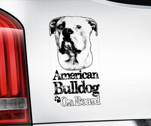 American bulldog car sticker - american,