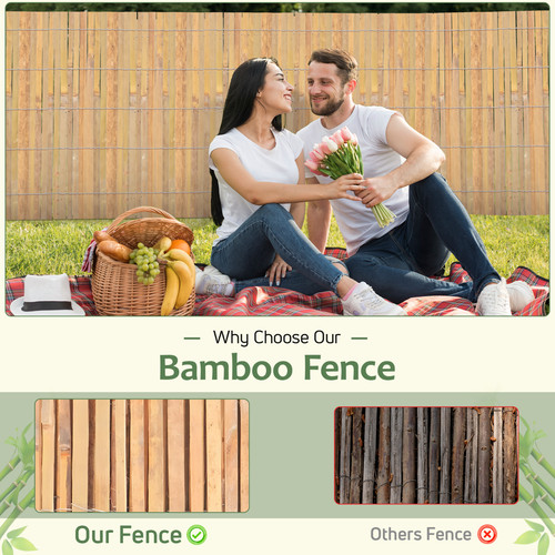 Bamboo slat screening fencing - bamboo,