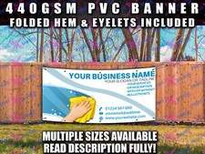PERSONALISED WINDOW CLEANER CLEANING BUSINESS BANNER SIGN SIGNS Outdoor PVC