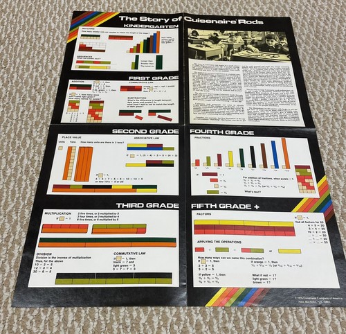 Vintage 1976 cuisenaire rods - vintage,