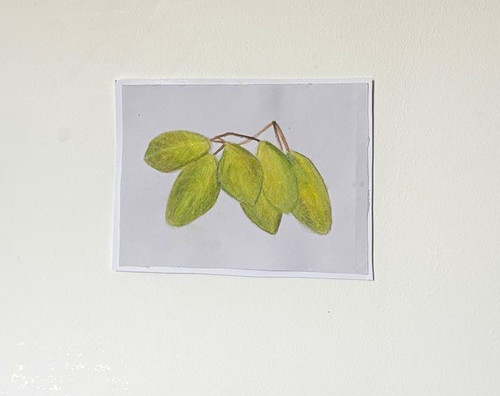 Small realism leaves painting - small,