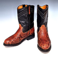 Vintage Marquez de Leon 1990s Genuine Snake skin Western Cowboy Boots UK Size 8