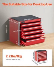 Metal Tool Box, 8.6" Portable