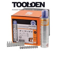 Spit 057555 HC6 FH P40/P800 Pulsa Pins with Flush Head 15mm + 1 Fuel Cell (Pack 