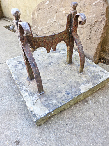 Antique iron boot scraper - iron,
