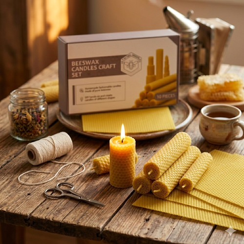 100 pure beeswax pillar - 10,