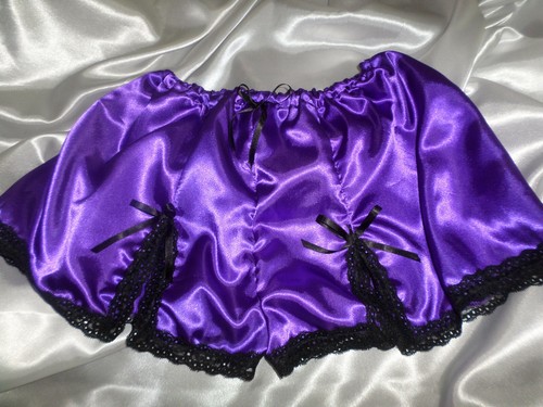 Purple satin black - purple, french