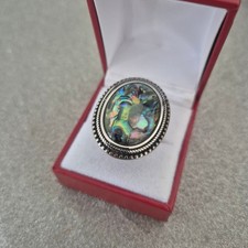 Abalone shell ring