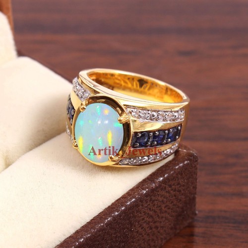 Natural opal heated sapphire - opal, &