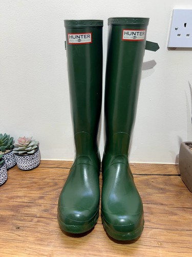Vintage hunter wellies - vintage, green