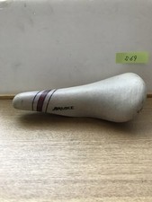AriaKe Jaguar II 90 KEIRIN Track Bike Saddle White Red Stripe Used NJS Stamp