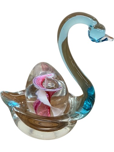 Handcrafted glass swan - handcrafted,