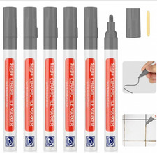 6Pcs Anti Mould Grout Pen For Revives Restores Bathroom Tile In White Grey Black