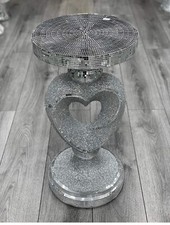 MODERN VENETIAN MIRROR GLASS SIDE TABLE  DIAMANTE STAND ROMANY ITALIAN