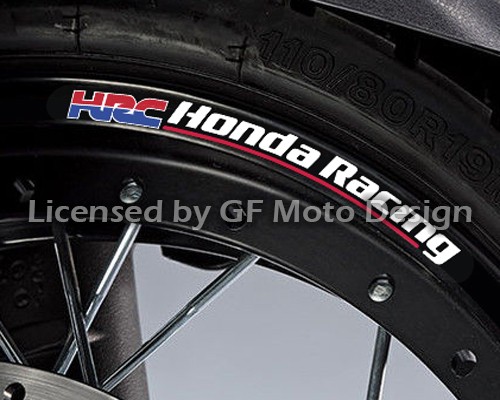Hrc racing wheel stickers - 8x,